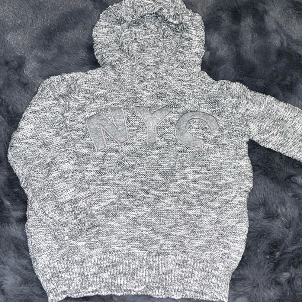 Grey boys sweatshirt with hood
